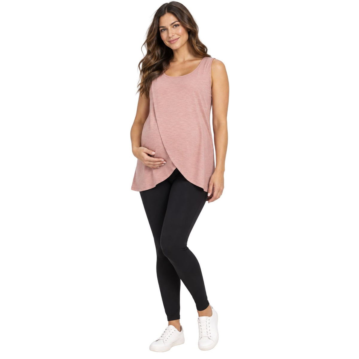Crossover Nursing Tank Top, Sleeveless Breastfeeding Top