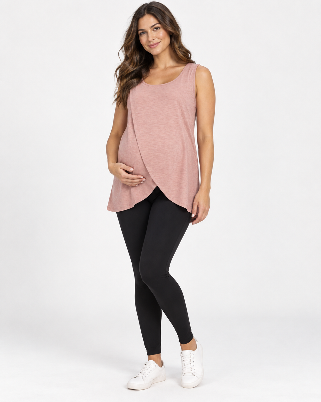 Crossover Nursing Tank Top, Sleeveless Breastfeeding Top