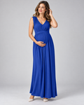 Maternity and nursing dress in blue